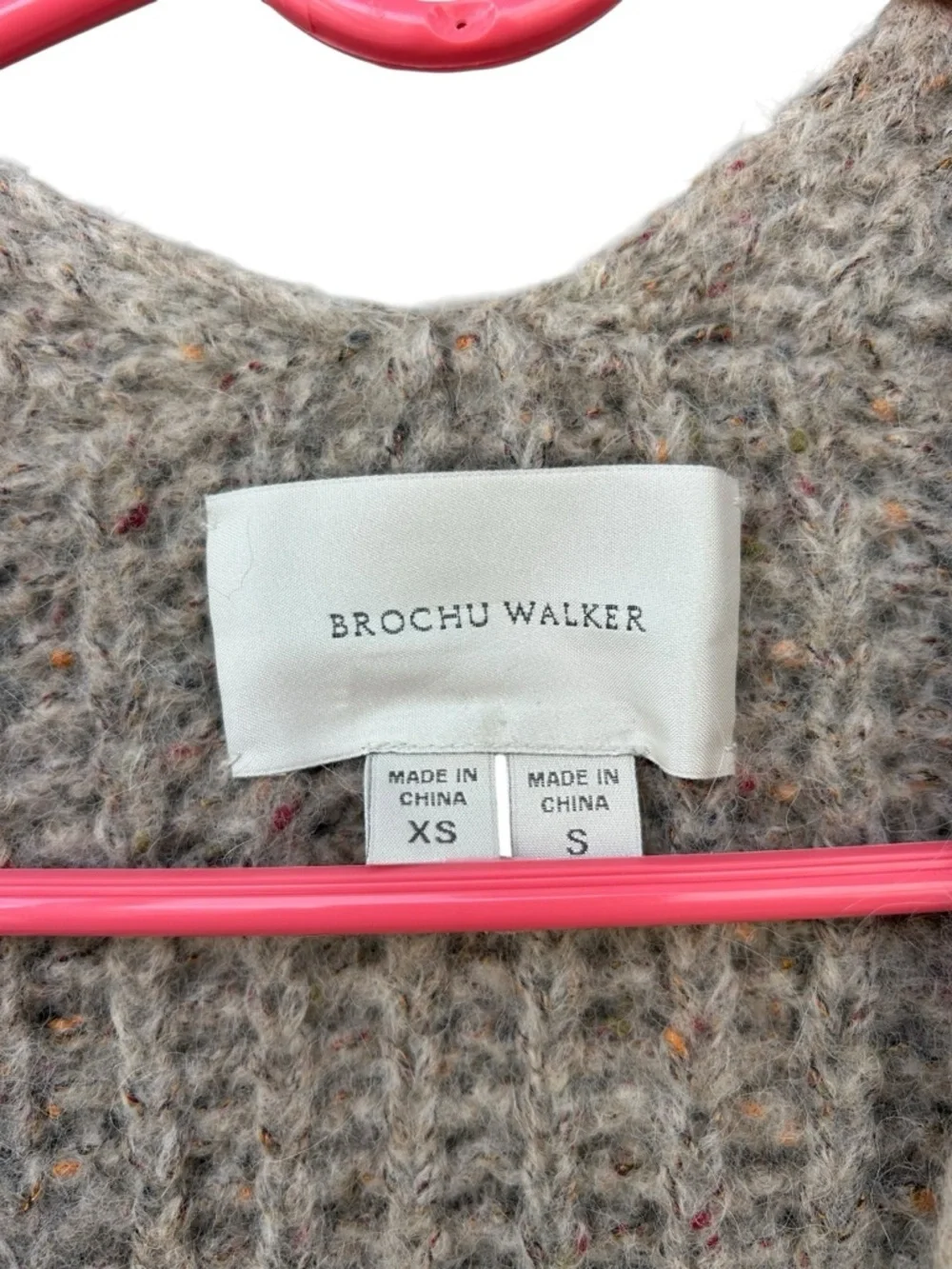 Brochu Walker Baby Alpaca and Wool Noor Cadigan Sweater - Size XS - Beige